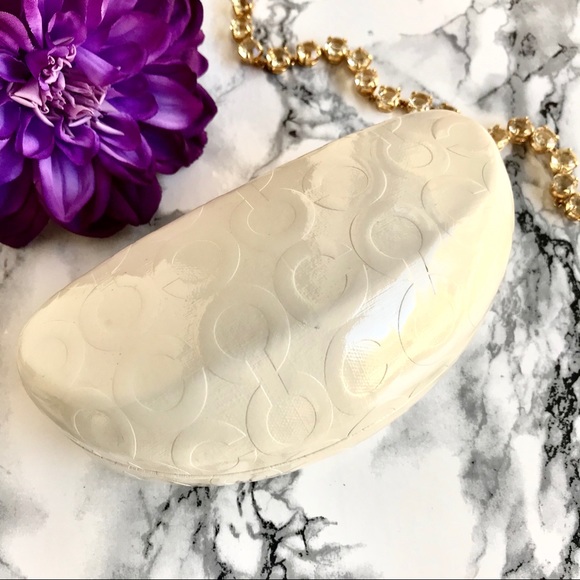 🆕NEW▪️COACH Sunglasses Case. White/Brown - Picture 3 of 7